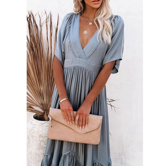 🎉HP🎉NWT Boho Batwing Sleeve Swing Dress - Picture 5 of 6